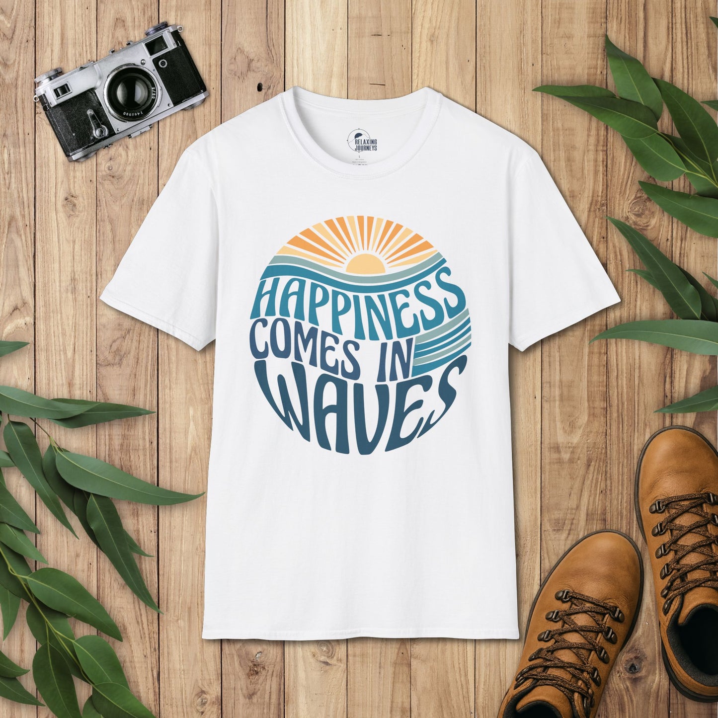 Happiness comes in waves T-Shirt