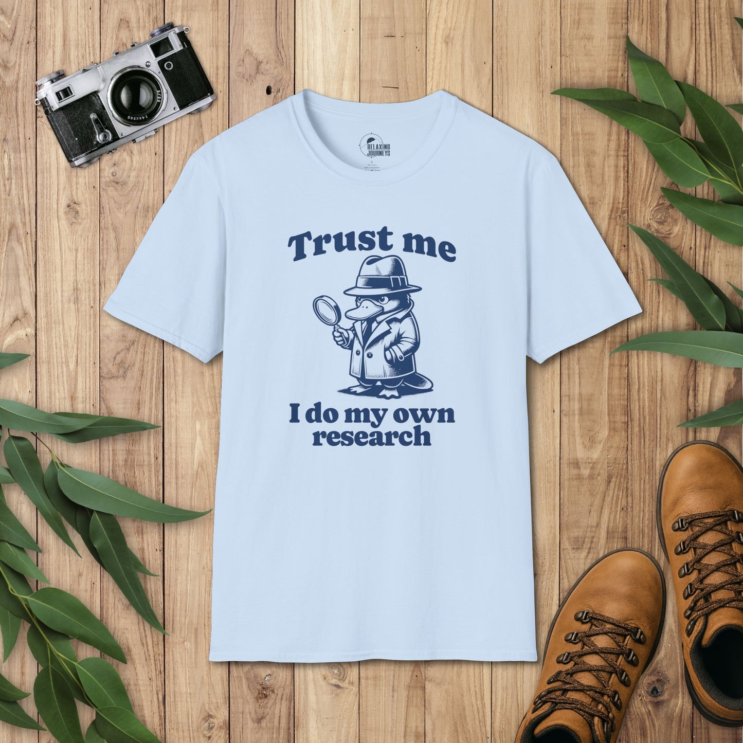 Platypus Retro Cartoon I do my own research Graphic T-Shirt