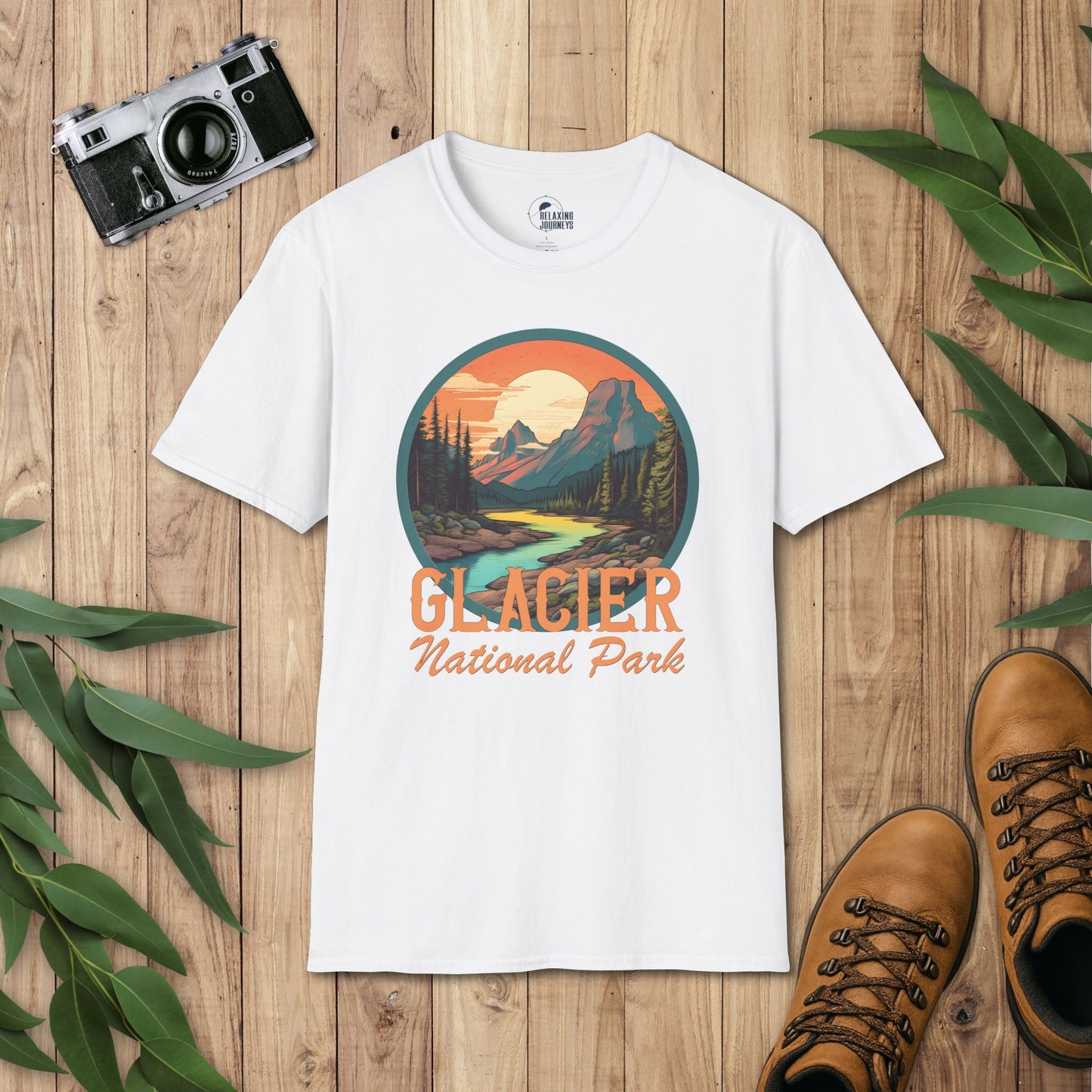 Glacier National Park Retro T-Shirt