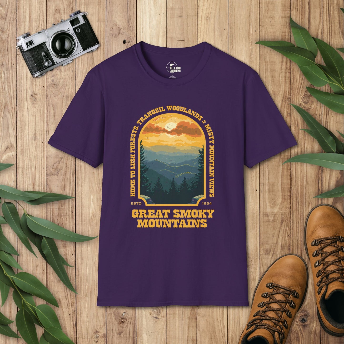 Great Smoky Mountain National Park Retro Arch T-Shirt