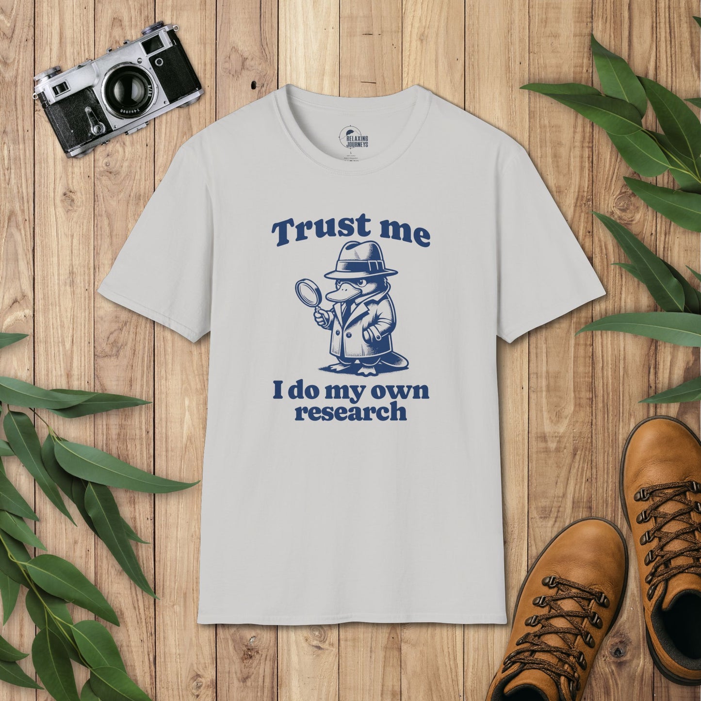 Platypus Retro Cartoon I do my own research Graphic T-Shirt