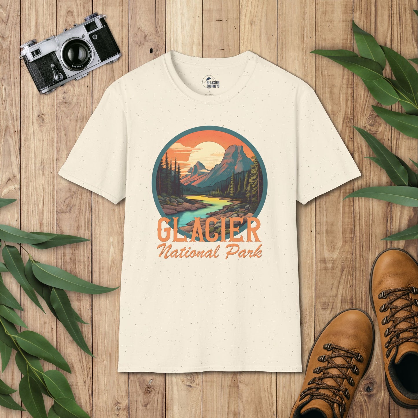 Glacier National Park Retro T-Shirt