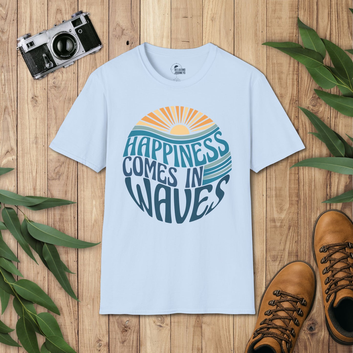 Happiness comes in waves T-Shirt