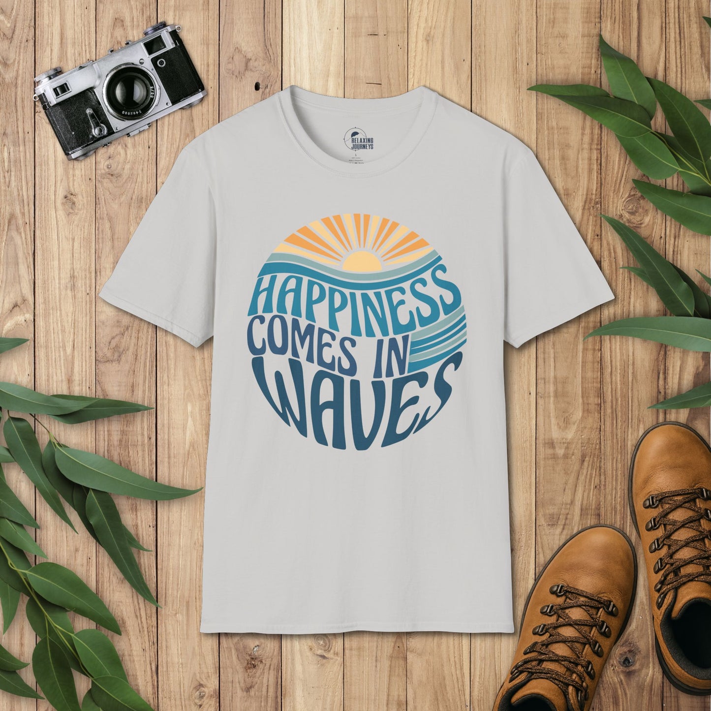 Happiness comes in waves T-Shirt