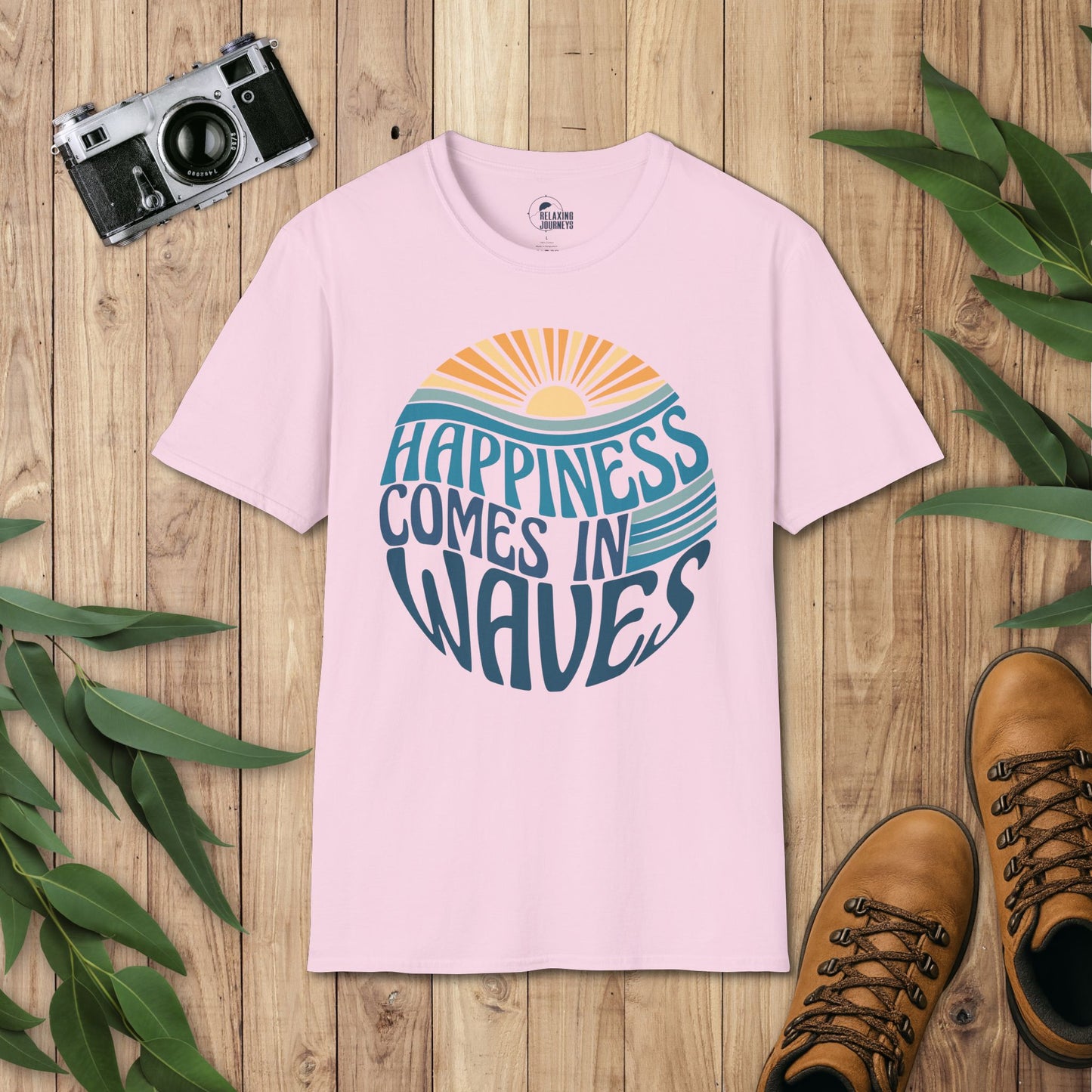 Happiness comes in waves T-Shirt