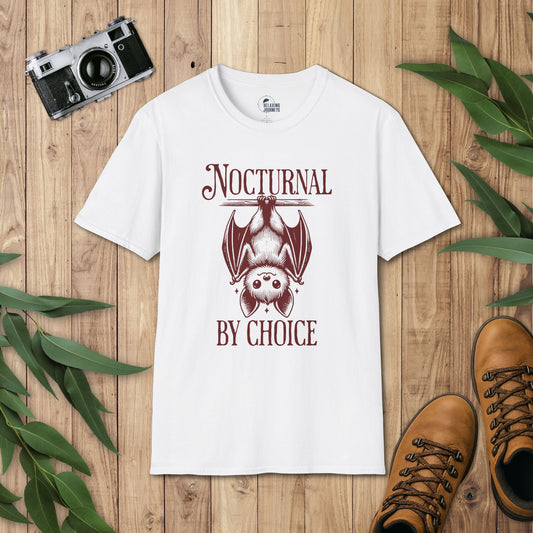 Upside Down Bat Retro Cartoon Nocturnal Graphic T-Shirt