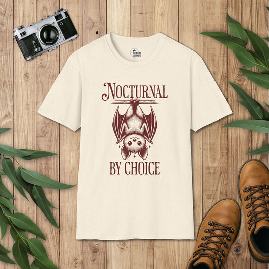Upside Down Bat Retro Cartoon Nocturnal Graphic T-Shirt