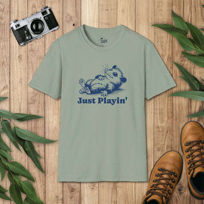Possum Retro Cartoon Just Playin' Graphic T-Shirt