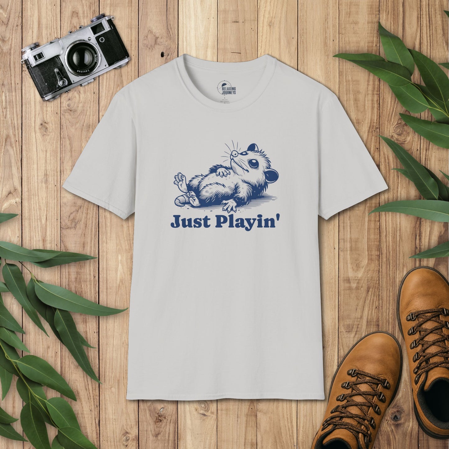 Possum Retro Cartoon Just Playin' Graphic T-Shirt