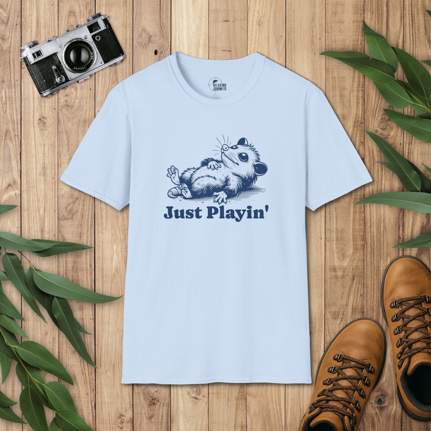 Possum Retro Cartoon Just Playin' Graphic T-Shirt