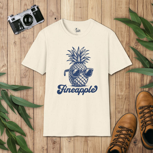 Fineapple Retro Cartoon Pineapple Graphic T-Shirt