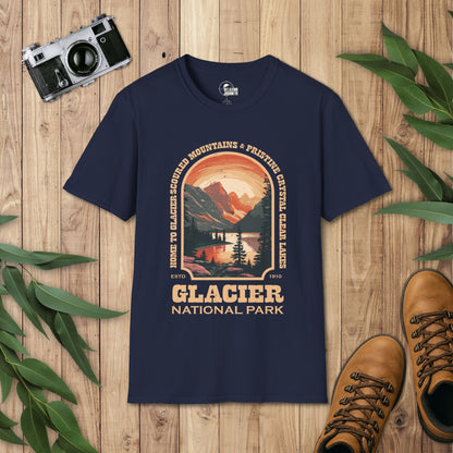 Glacier National Park Retro Arch T-Shirt
