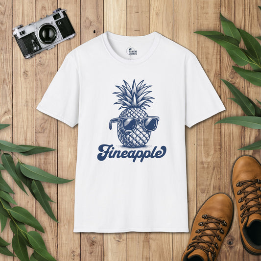 Fineapple Retro Cartoon Pineapple Graphic T-Shirt