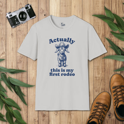 Baby Goat Retro Cartoon First Rodeo Graphic T-Shirt