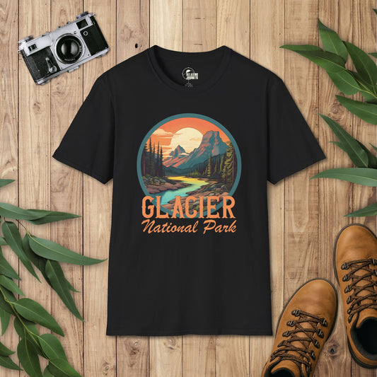 Glacier National Park Retro T-Shirt