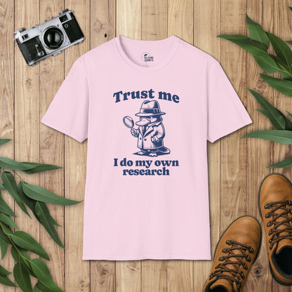 Platypus Retro Cartoon I do my own research Graphic T-Shirt