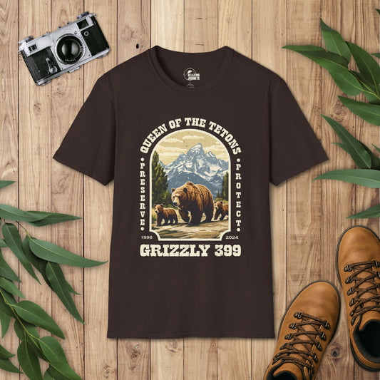 Grizzly 399 Grand Teton Retro Arch T-Shirt