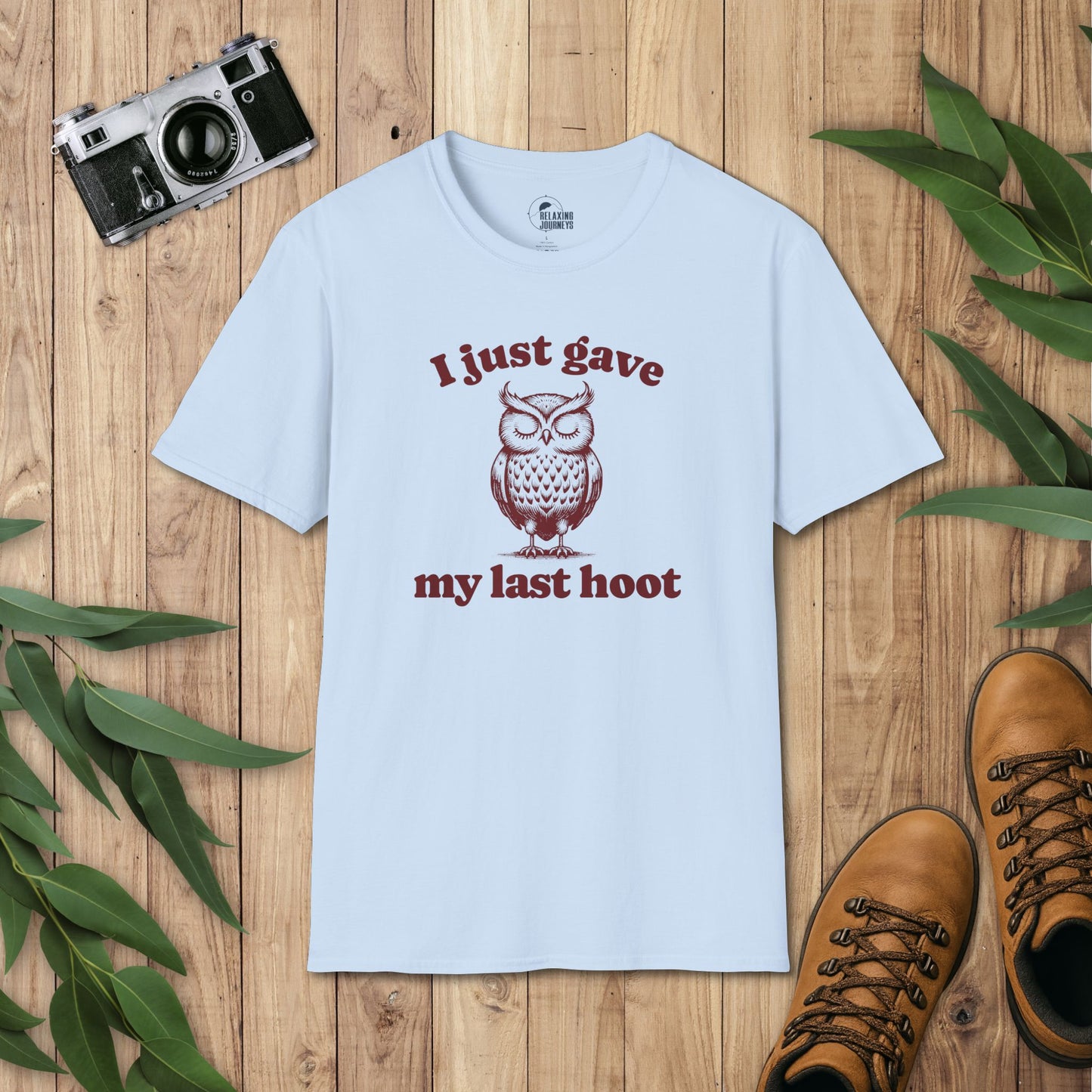 Gave My Last Hoot Retro Cartoon Owl Graphic T-Shirt