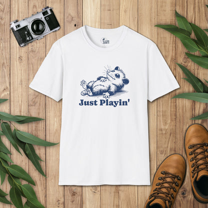 Possum Retro Cartoon Just Playin' Graphic T-Shirt
