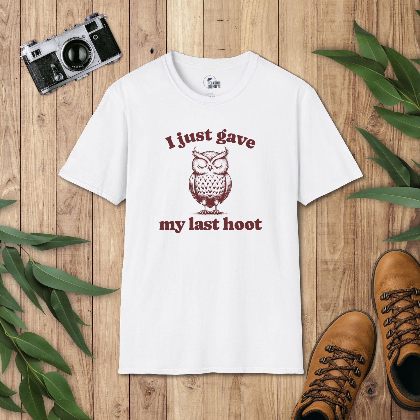 Gave My Last Hoot Retro Cartoon Owl Graphic T-Shirt