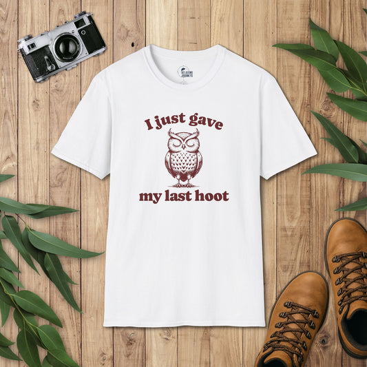 Gave My Last Hoot Retro Cartoon Owl Graphic T-Shirt