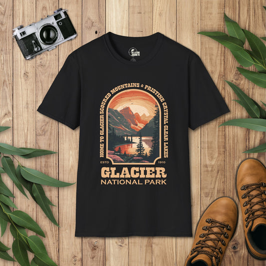 Glacier National Park Retro Arch T-Shirt