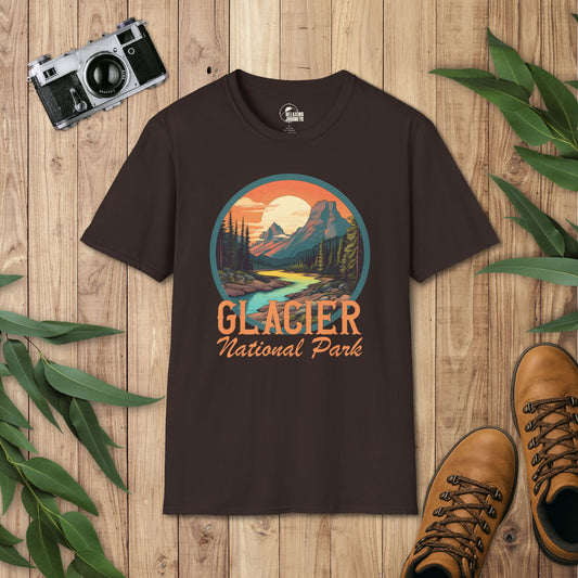 Glacier National Park Retro T-Shirt