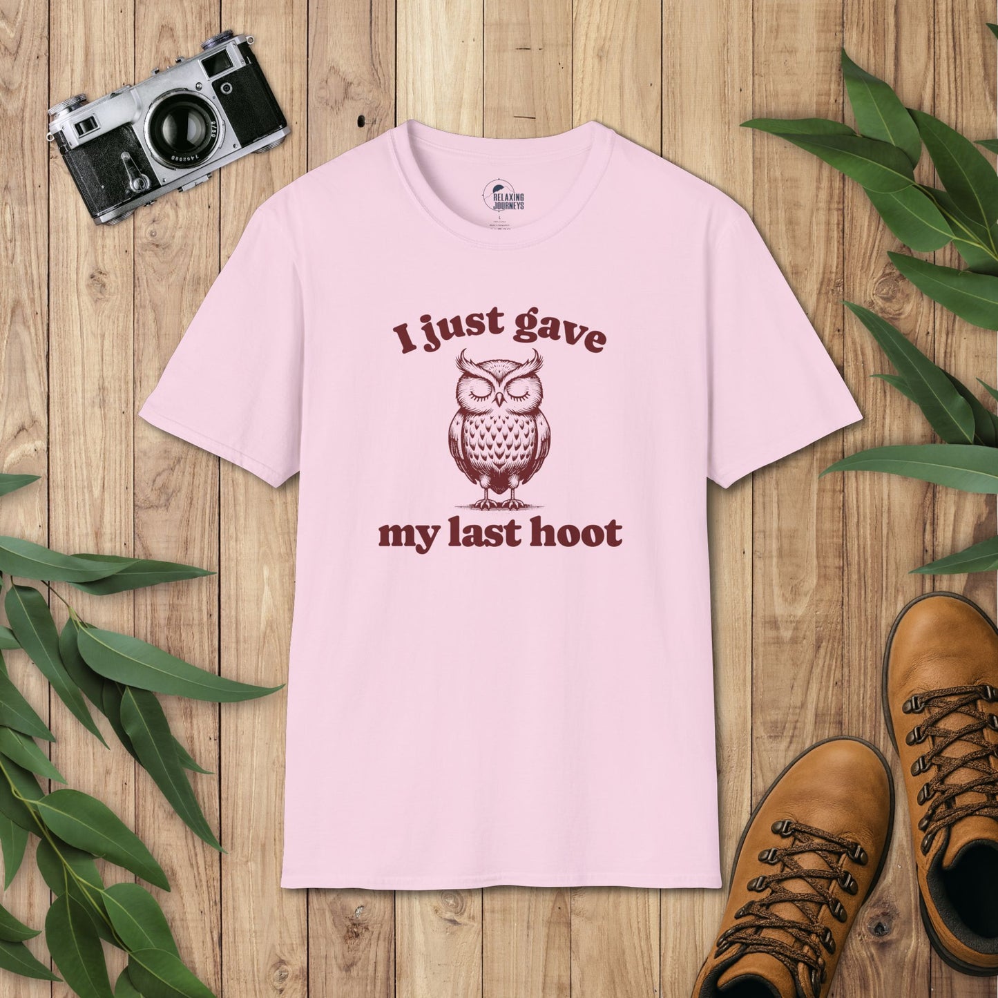 Gave My Last Hoot Retro Cartoon Owl Graphic T-Shirt