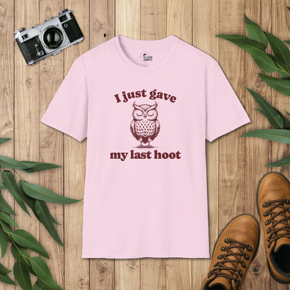 Gave My Last Hoot Retro Cartoon Owl Graphic T-Shirt